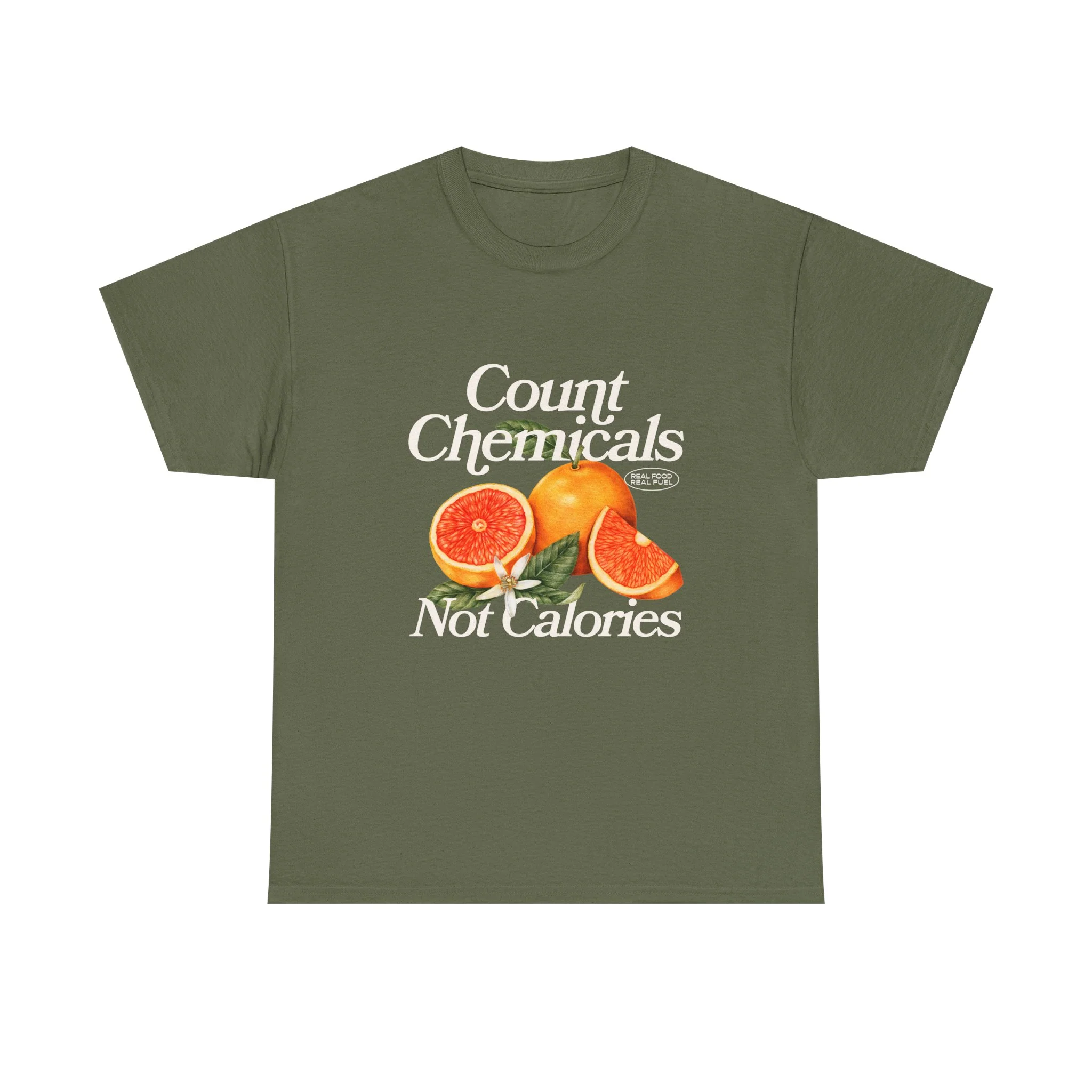 "Count Chemical Not Calories " Cotton Front Design Loose Fit - Image 4