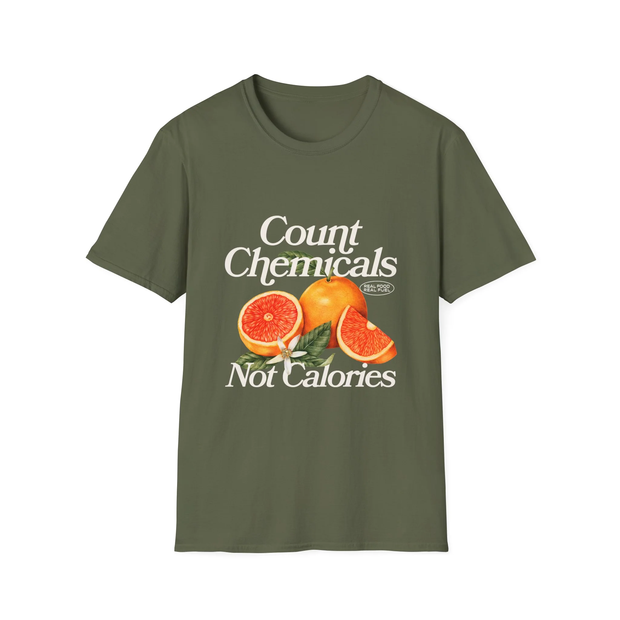 "Count Chemicals Not Calories " Cotton Tight Fit - Image 8