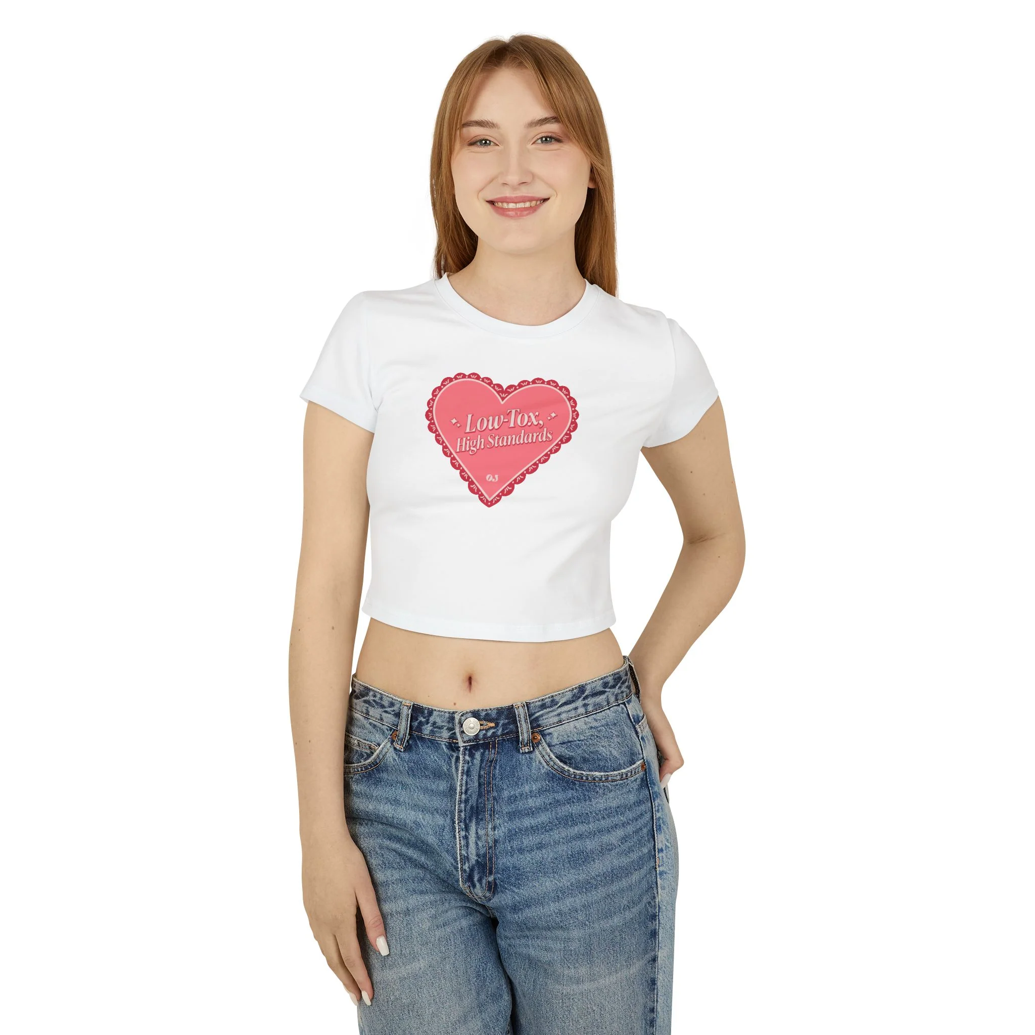 Valentine's Collection: Low-Tox High Standards Women's Baby Tee - Image 5